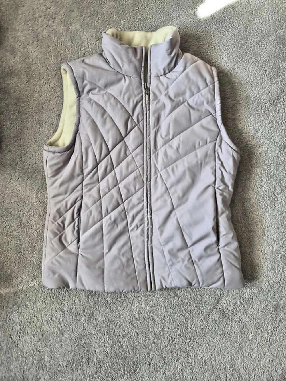 IZOD Reversible Puffer Fleece Vest Pink Size Medium